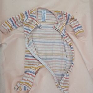 Onesies Multicolor Striped Cotton Footie One-Piece